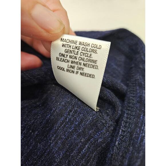 Sunday Blue Marbled Tunic Large Scoop Neck - Picture 7 of 8